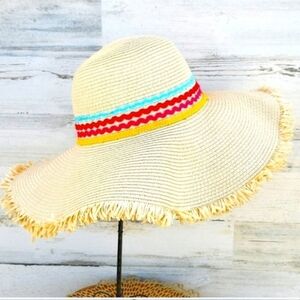 Shiraleah Alexis Natural Wide Floppy Brim Straw Woven Sun Hat Packable Beach
